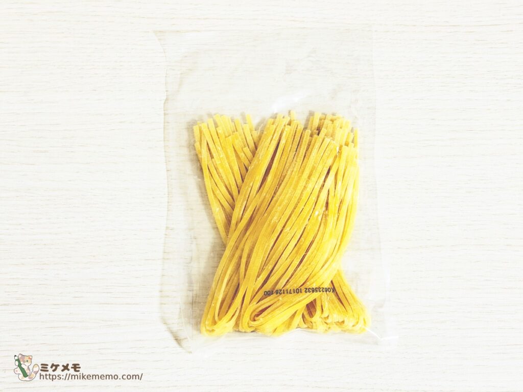 100gずつ個包装された無印良品の生パスタ リングイネ