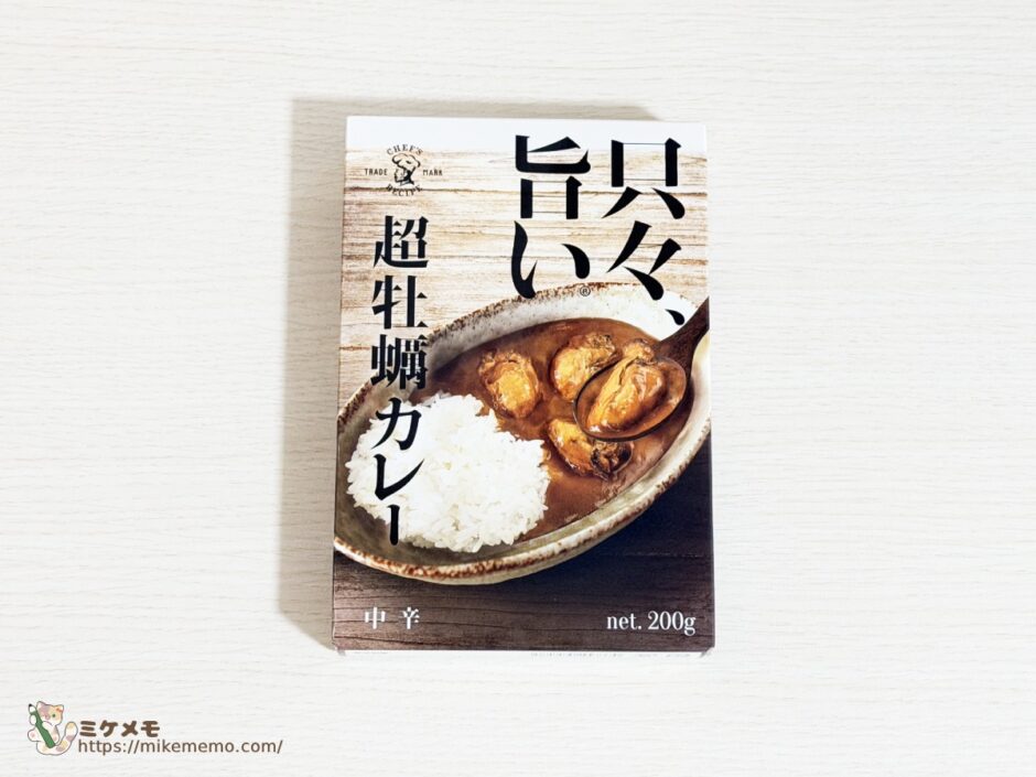只々、旨い 超牡蠣カレーのパッケージ表面