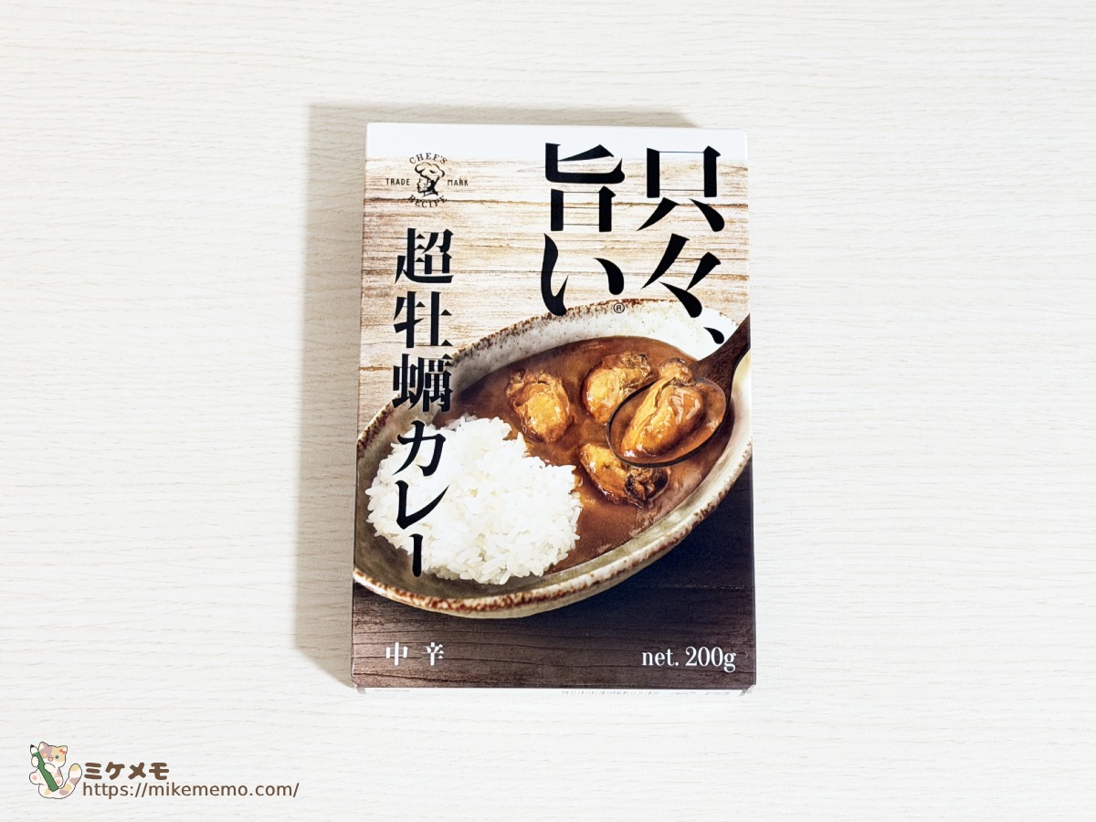 只々、旨い 超牡蠣カレーのパッケージ表面