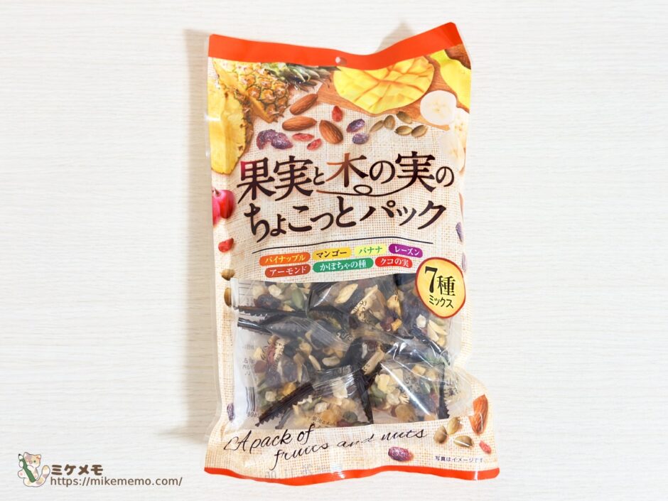 内山藤三郎商店 果実と木の実のちょこっとパックのパッケージ表面