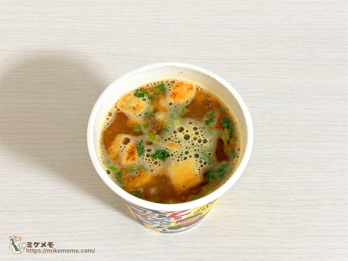 完成したカレーみそきんを上から見たところ