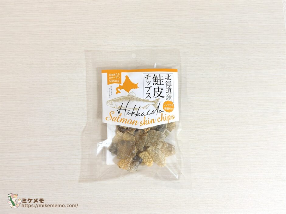 オルソン「鮭皮チップス」のパッケージ表面